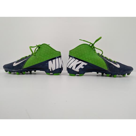 Nike Vapor Pro Green & Blue Football Cleats Men's 13 543924-329 - Picture 4 of 8